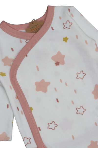 Baby Onesie & Pants Set Long Sleeve Snap Button Romper with Booties 2 Pack %100 Organic Cotton - 4