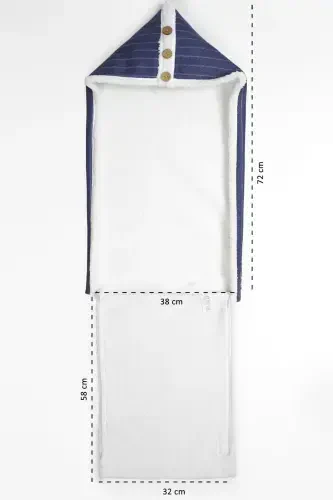 Baby Out Swaddle Sleeping Bag Fluffy Blanket Bb-505-Blue - 3