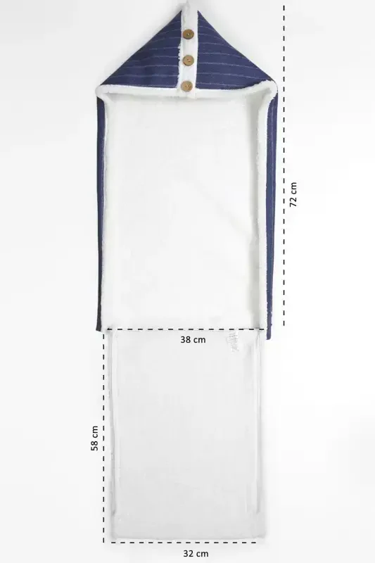 Baby Out Swaddle Sleeping Bag Fluffy Blanket Bb-505-Blue - 3