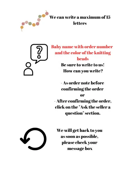 Baby Pacifier Clip Short Names Custom Natural Wood Beads - 7