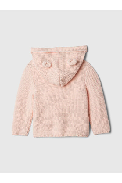 Baby Pink Brannan Bear Ear Applique Cardigan - 9