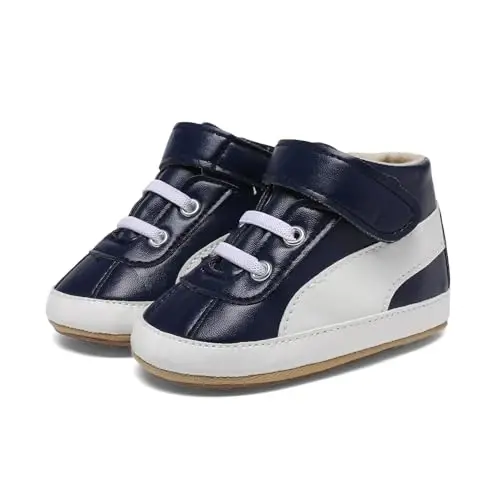 Baby poyabzallari, chaqaloq o'g'il qizlar sirpanmaydigan yumshoq taglikli engil krossovkalar, 0-18 oylik go'daklar uchun unisex birinchi qadam poyabzallari - 7