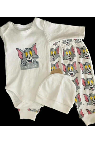 Baby Printed Jumpsuit - PİRİNÇ BEBE