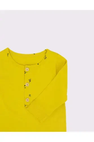 Baby Romper and Beanie-MUSTARD - 3