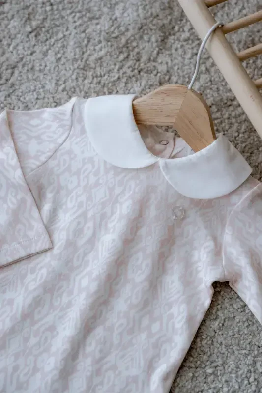 Baby Romper - Ikat / Pink - 4