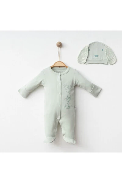 Baby Romper Set 100% Cotton Dog Themed Hat And - 1