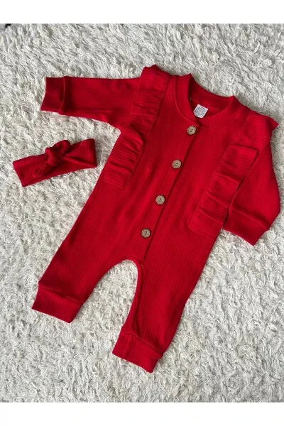 Baby Romper with Ribbon Accessory 3 - 6 - 9 Months - CALISKANONLINE