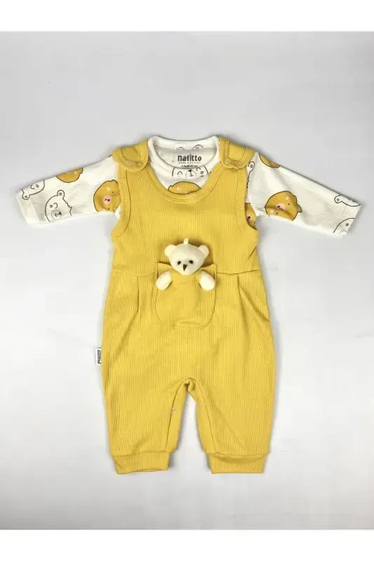 Baby Romper with Toy-MUSTARD - 1