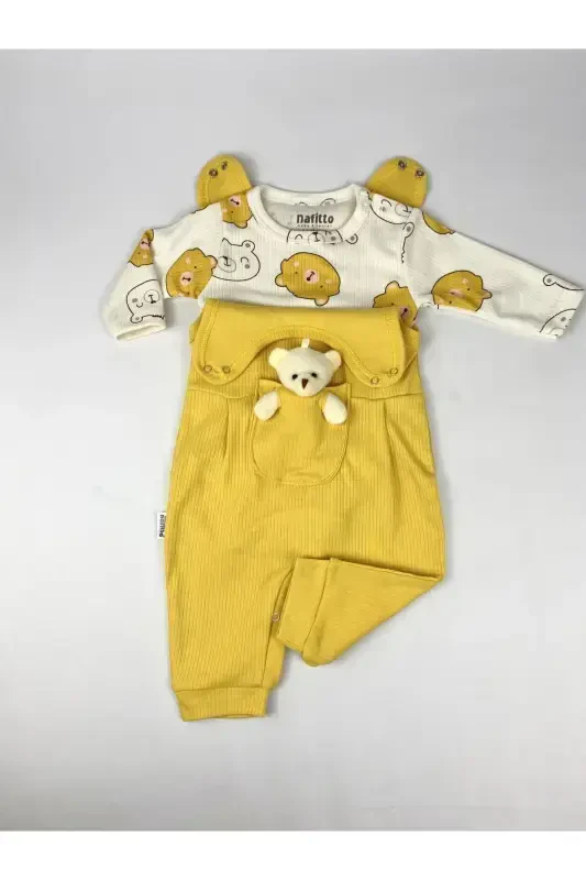 Baby Romper with Toy-MUSTARD - 2