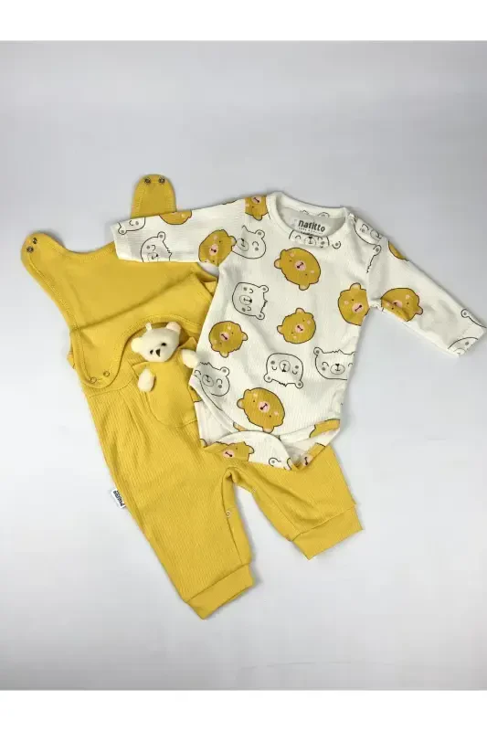 Baby Romper with Toy-MUSTARD - 3