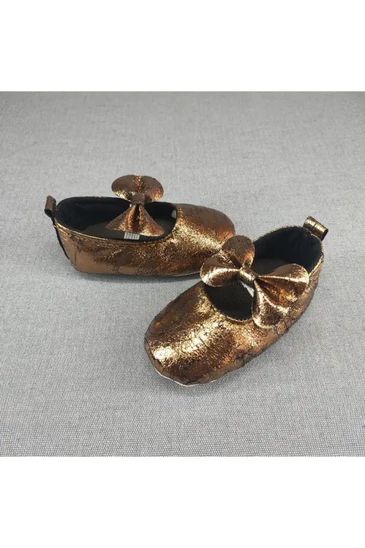 Baby Shoe bootie-Bronze - OSCAR BABY