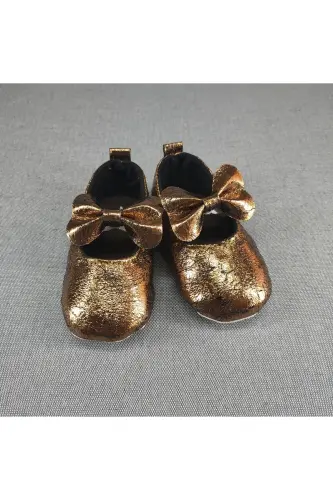 Baby Shoe bootie-Bronze - 4
