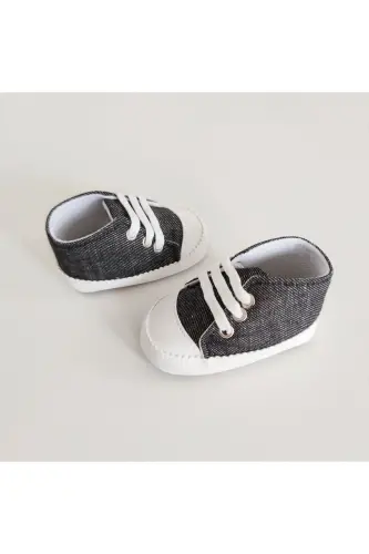 Baby Shoes-Black white - 1