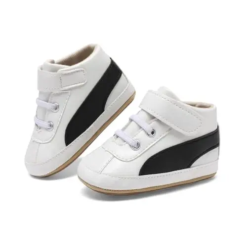 Baby Shoes, Infant Boys Girls Non-Slip Soft Sole Lightweight Sneakers, Unisex First Walking Shoes for 0-18 Months Toddler - BABY (1)