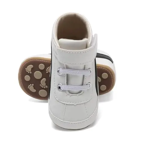 Baby Shoes, Infant Boys Girls Non-Slip Soft Sole Lightweight Sneakers, Unisex First Walking Shoes for 0-18 Months Toddler - 6