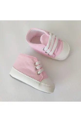 Baby Shoes-Pink white - BEBEKMAĞAZAM (1)