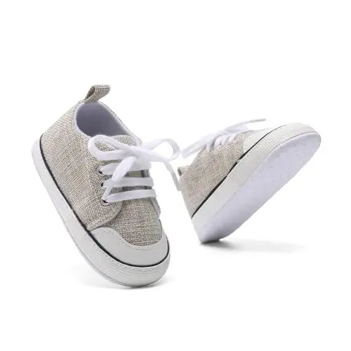 Baby Shoes,Infant Boys Girls Non-Slip Soft Sole Lightweight Sneakers,Unisex First Walking Shoes for 0-18 Months Toddler - 2