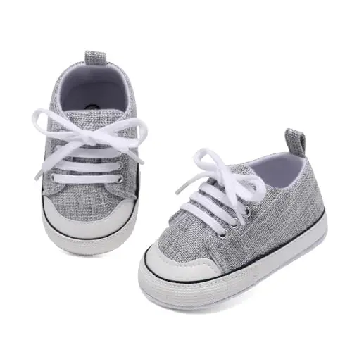 Baby Shoes,Infant Boys Girls Non-Slip Soft Sole Lightweight Sneakers,Unisex First Walking Shoes for 0-18 Months Toddler - BABY (1)