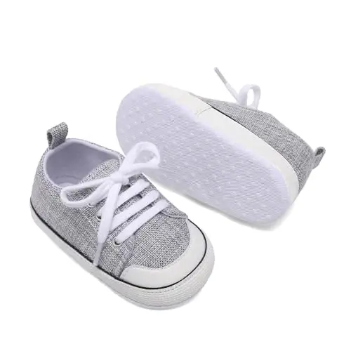 Baby Shoes,Infant Boys Girls Non-Slip Soft Sole Lightweight Sneakers,Unisex First Walking Shoes for 0-18 Months Toddler - 5