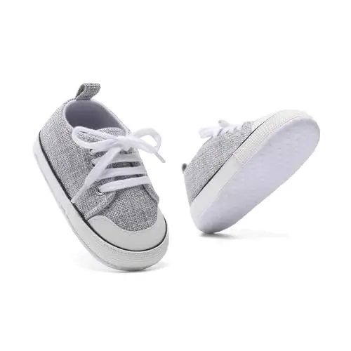 Baby Shoes,Infant Boys Girls Non-Slip Soft Sole Lightweight Sneakers,Unisex First Walking Shoes for 0-18 Months Toddler - 7