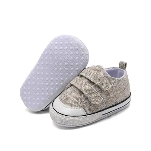 Baby Shoes,Infant Boys Girls Non-Slip Soft Sole Lightweight Sneakers,Unisex First Walking Shoes for 0-18 Months Toddler - 2