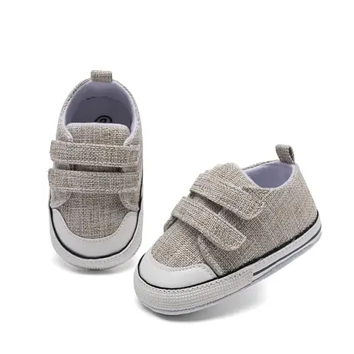 Baby Shoes,Infant Boys Girls Non-Slip Soft Sole Lightweight Sneakers,Unisex First Walking Shoes for 0-18 Months Toddler - 6