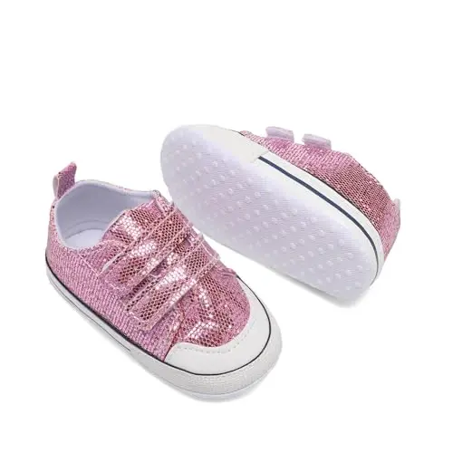 Baby Shoes,Infant Boys Girls Non-Slip Soft Sole Lightweight Sneakers,Unisex First Walking Shoes for 0-18 Months Toddler - 5