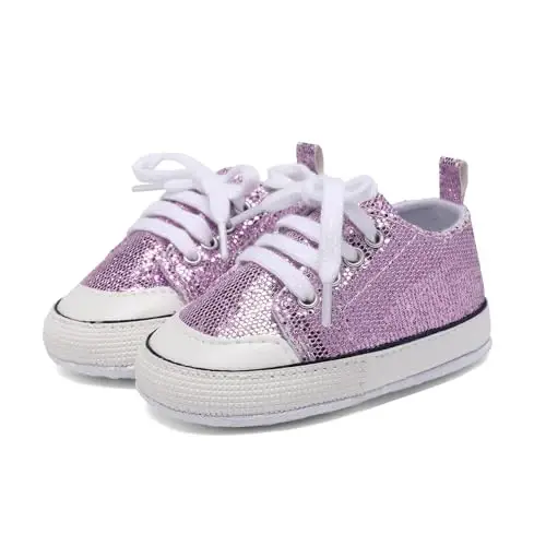 Baby Shoes,Infant Boys Girls Non-Slip Soft Sole Lightweight Sneakers,Unisex First Walking Shoes for 0-18 Months Toddler - 3