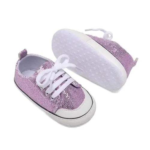 Baby Shoes,Infant Boys Girls Non-Slip Soft Sole Lightweight Sneakers,Unisex First Walking Shoes for 0-18 Months Toddler - 5