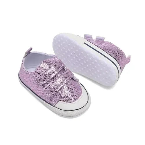 Baby Shoes,Infant Boys Girls Non-Slip Soft Sole Lightweight Sneakers,Unisex First Walking Shoes for 0-18 Months Toddler - 4