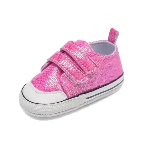 Baby Shoes,Infant Boys Girls Non-Slip Soft Sole Lightweight Sneakers,Unisex First Walking Shoes for 0-18 Months Toddler - 1