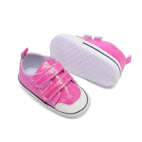 Baby Shoes,Infant Boys Girls Non-Slip Soft Sole Lightweight Sneakers,Unisex First Walking Shoes for 0-18 Months Toddler - 4