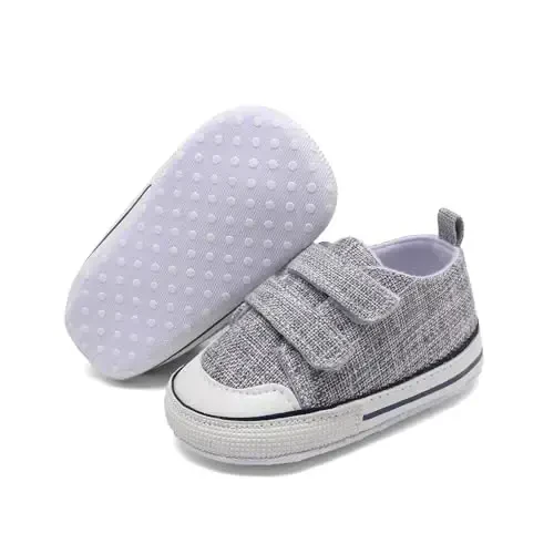Baby Shoes,Infant Boys Girls Non-Slip Soft Sole Lightweight Sneakers,Unisex First Walking Shoes for 0-18 Months Toddler - 2