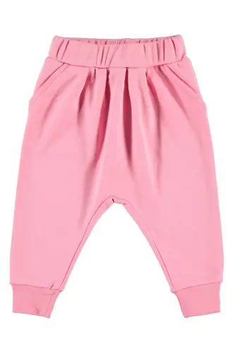 Baby Single Bottom Without Socks 6-24 Months Pink - 4