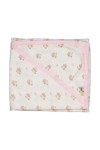 Baby Single Layer Hooded Cotton Blanket Swaddle 80x90 Cm 