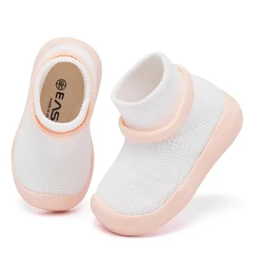 Baby Sock Shoes With Grip - Infant First Walker Shoes for Girls and Boys - Toddler Slipper Non Slip - 3