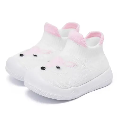 Baby Sock Shoes With Grip - Infant First Walker Shoes for Girls and Boys - Toddler Slipper Non Slip - 1