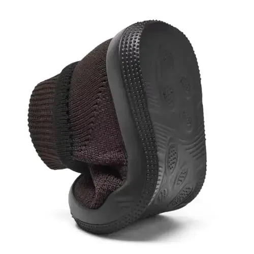 Baby Sock Shoes With Grip - Infant First Walker Shoes for Girls and Boys - Toddler Slipper Non Slip - 6