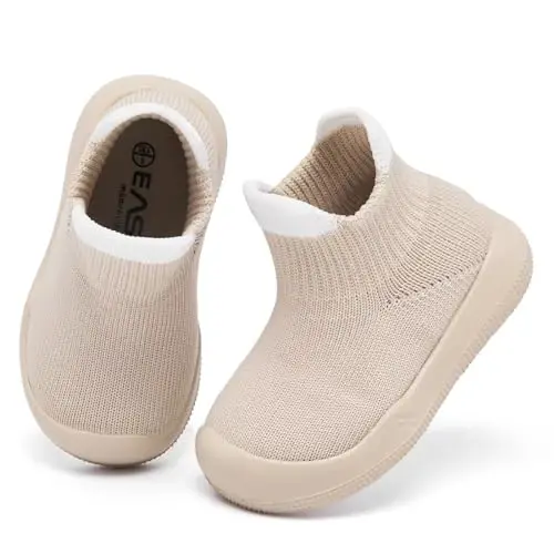 Baby Sock Shoes With Grip - Infant First Walker Shoes for Girls and Boys - Toddler Slipper Non Slip - 3