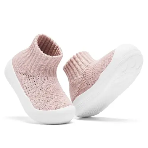 Baby Sock Shoes With Grip - Infant First Walker Shoes for Girls and Boys - Toddler Slipper Non Slip - 3