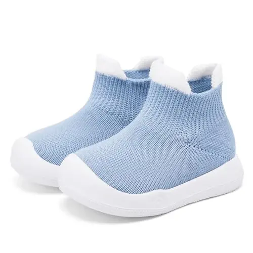 Baby Sock Shoes With Grip - Infant First Walker Shoes for Girls and Boys - Toddler Slipper Non Slip - 1