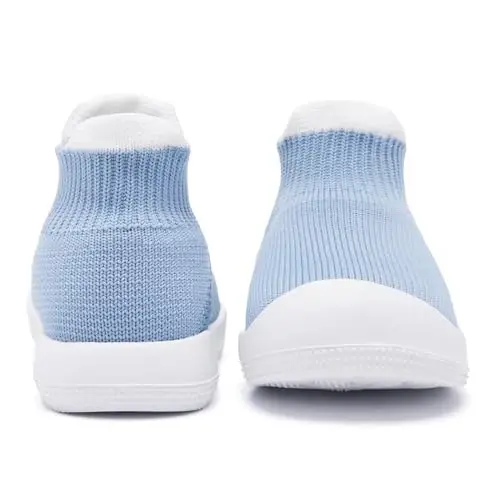 Baby Sock Shoes With Grip - Infant First Walker Shoes for Girls and Boys - Toddler Slipper Non Slip - 5