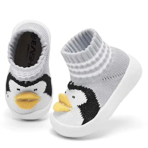 Baby Sock Shoes With Grip - Infant First Walker Shoes for Girls and Boys - Toddler Slipper Non Slip - Baby