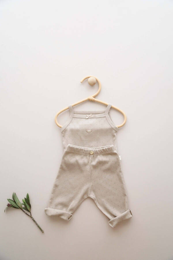 Baby Strappy Set with Koala Embroidery - Leggings - 1