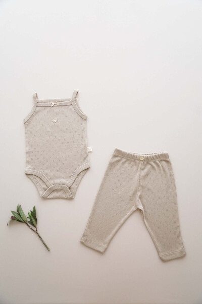 Baby Strappy Set with Koala Embroidery - Leggings - 2