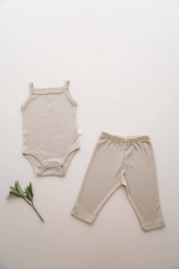 Baby Strappy Set with Koala Embroidery - Leggings - 2