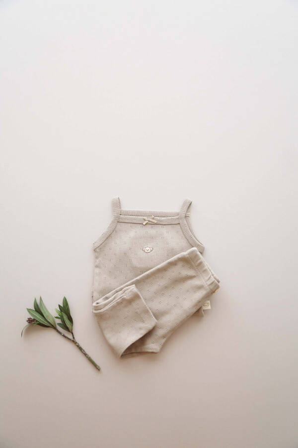 Baby Strappy Set with Koala Embroidery - Leggings - 4