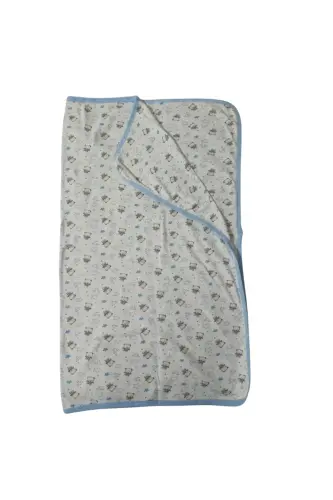 Baby Swaddle Quilted Blanket-Blue 