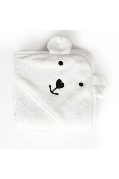 Baby Swaddle Towel - Natural Bamboo and Pure Cotton Blend with Hood - 18
