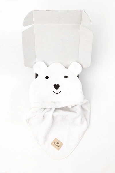 Baby Swaddle Towel - Natural Bamboo and Pure Cotton Blend with Hood - 13